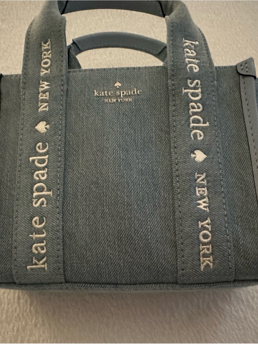 kate spade Denim Blue Logo Strap Crossbody Tote